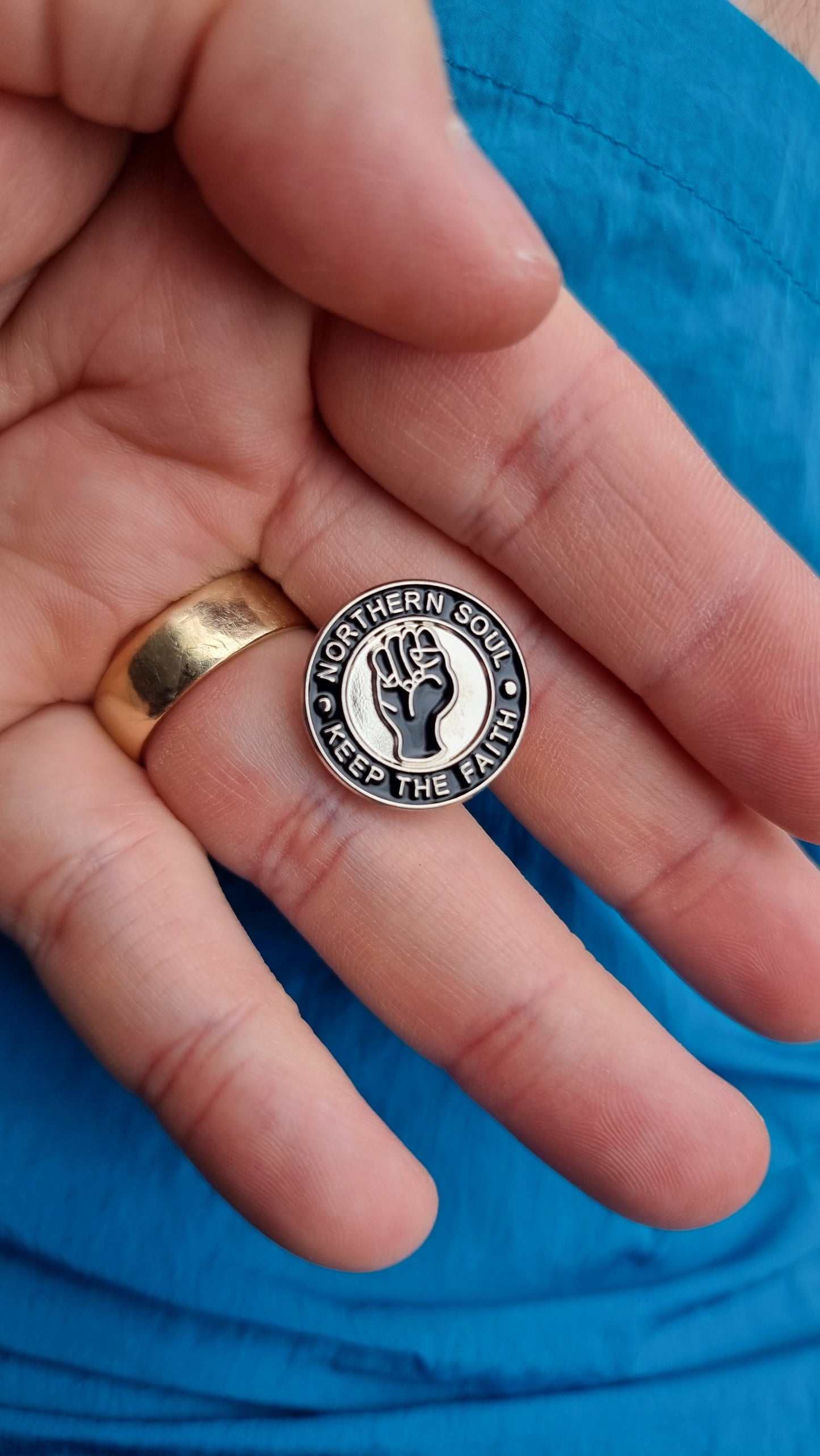 Northern Soul Keep The Faith Lapel Pin Badge
