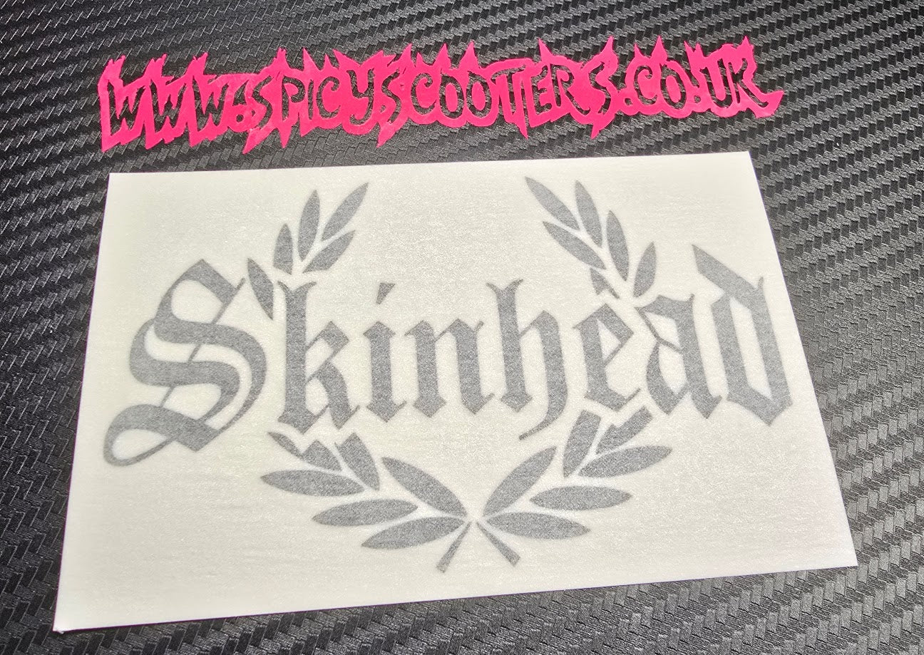Skinhead Laurel 5" Vinyl Sticker - Black