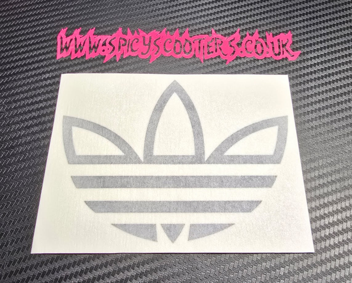 Adi Trefoil 2Tone - 5" Vinyl Sticker - Black