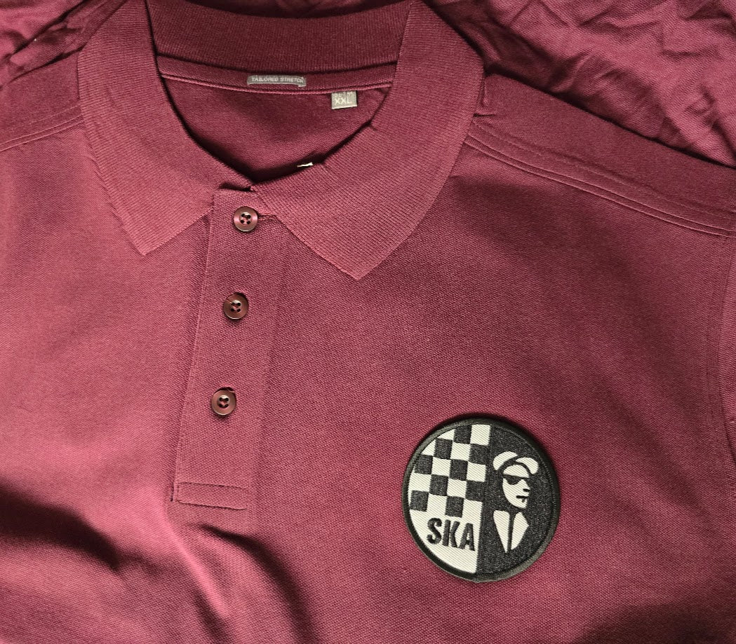 SKA 2Tone - Short Sleeve Polo Shirt - Burgundy