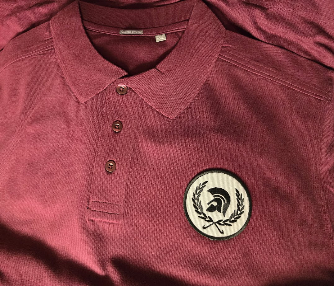 'Trojan Records Laurel' - Short Sleeve Polo Shirt (Bottle Green or Burgundy)