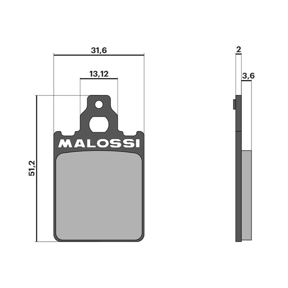 Malossi Black Sport Front Brake Pads - 6215047BB - Piaggio/Vespa