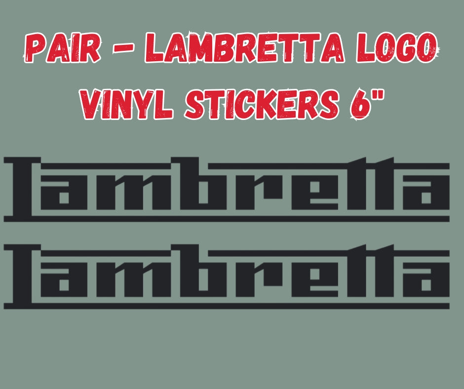Lambretta Logo Vinyl Stickers - PAIR