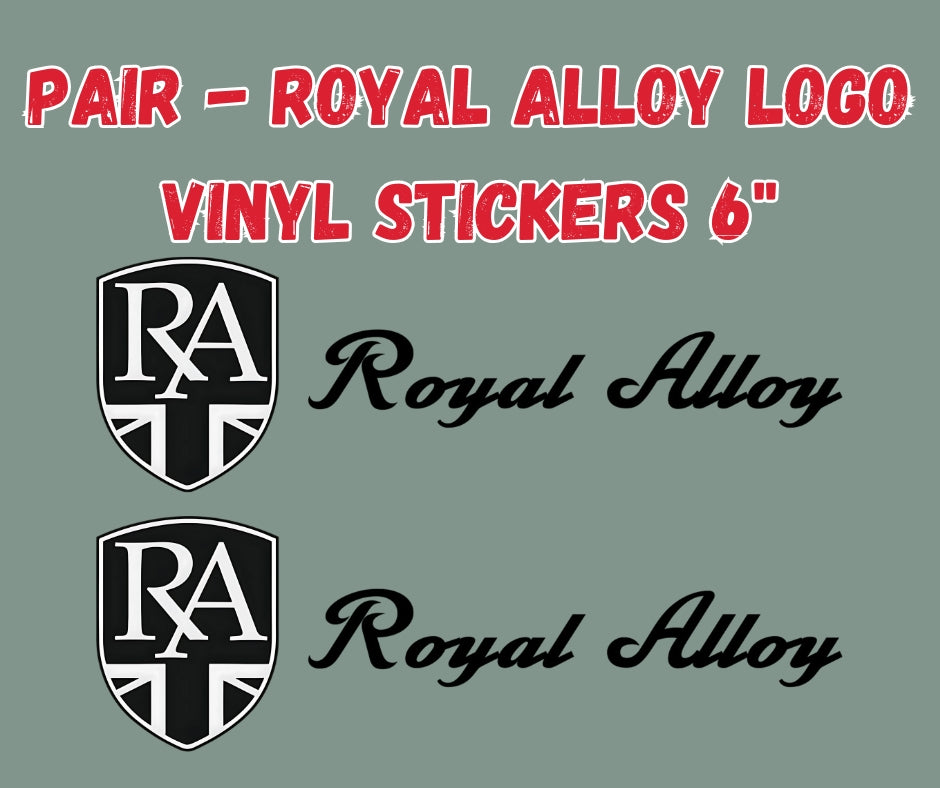 Royal Alloy Logo Vinyl Stickers - PAIR
