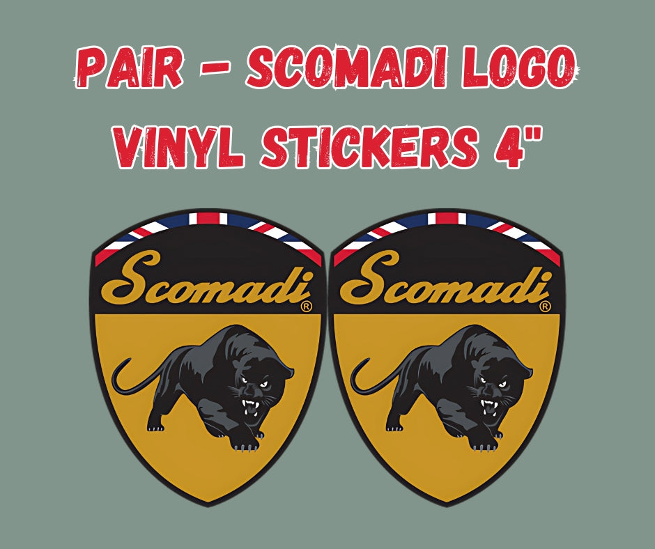 Scomadi Logo Vinyl Stickers - PAIR