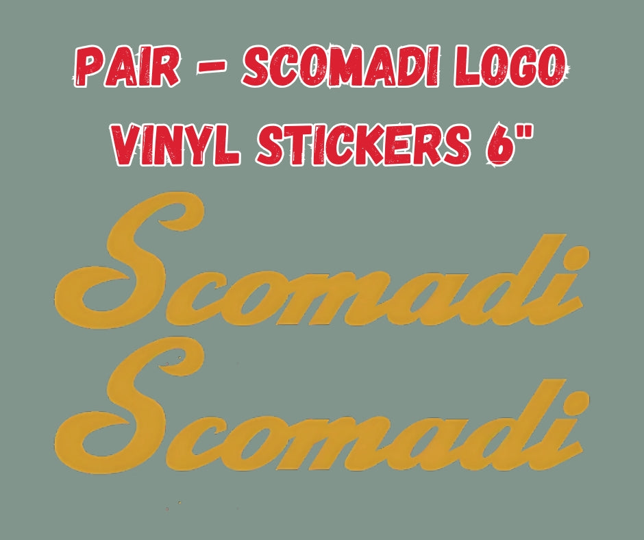 Scomadi Logo Vinyl Stickers - PAIR