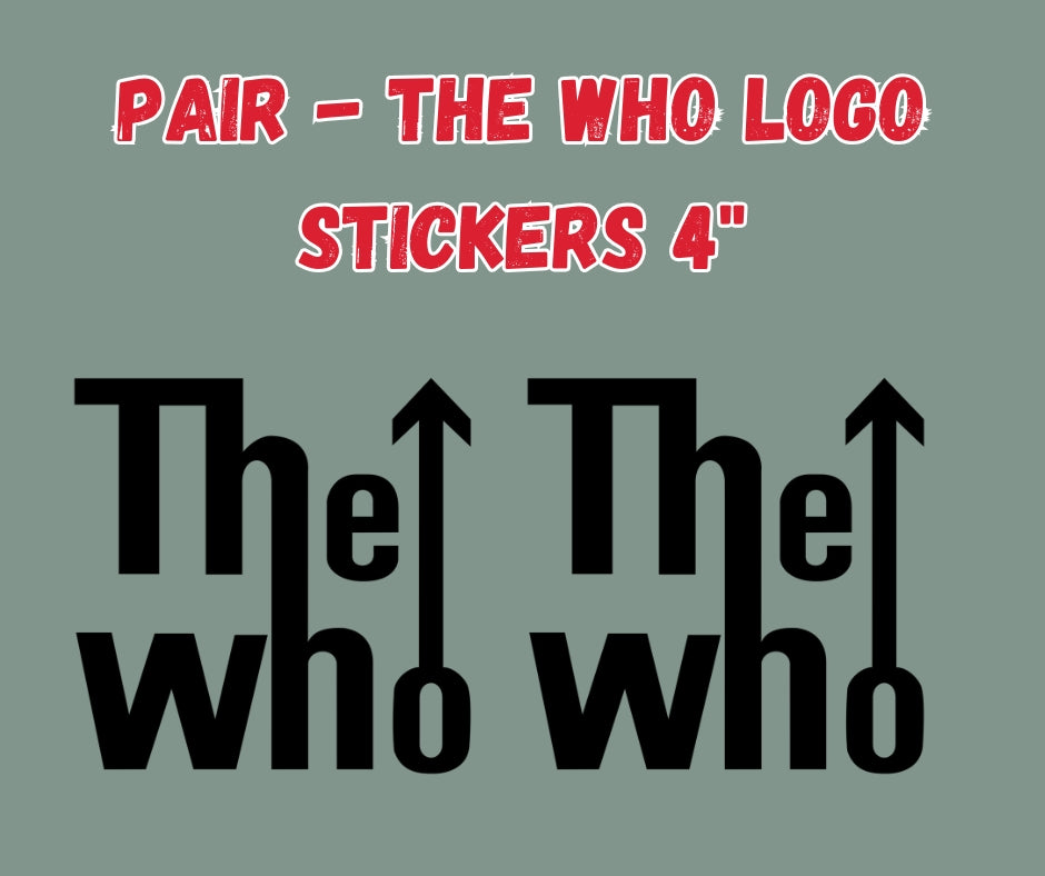 The Who Logo Vinyl Stickers - PAIR