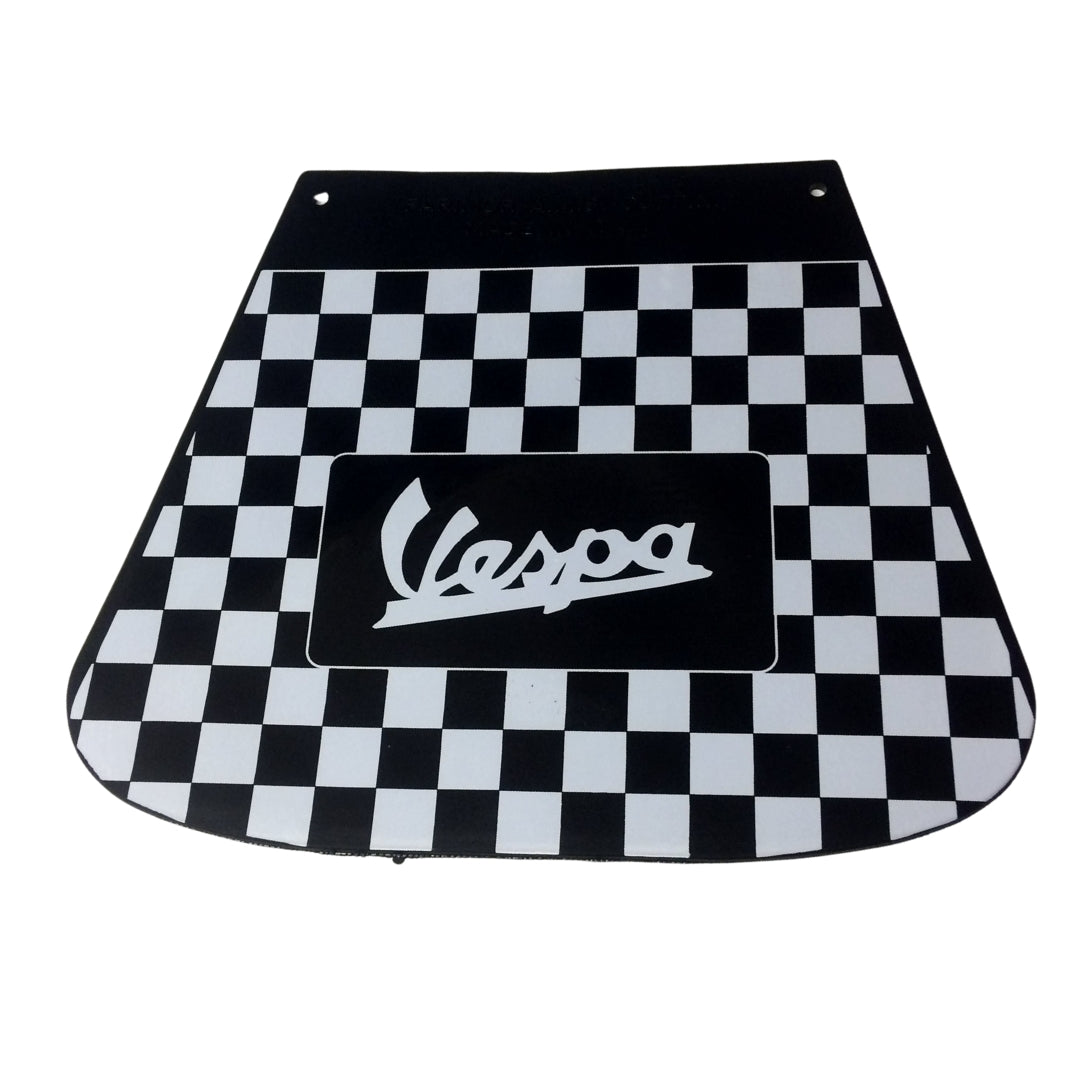 Cuppini Chequered Vespa - Scooter Mudflap - Black and White