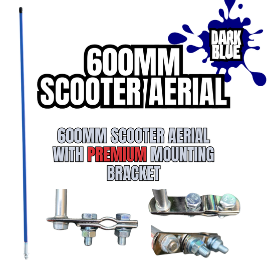 600mm Scooter Aerial for MOD Scooter with Premium Bracket DARK BLUE