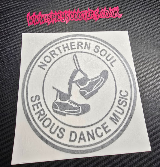 Northern Soul - Serious Dance Music - 6" Vinyl Sticker - Black