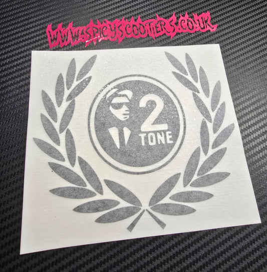 2Tone Records Laurel - 6" Vinyl Sticker - Black