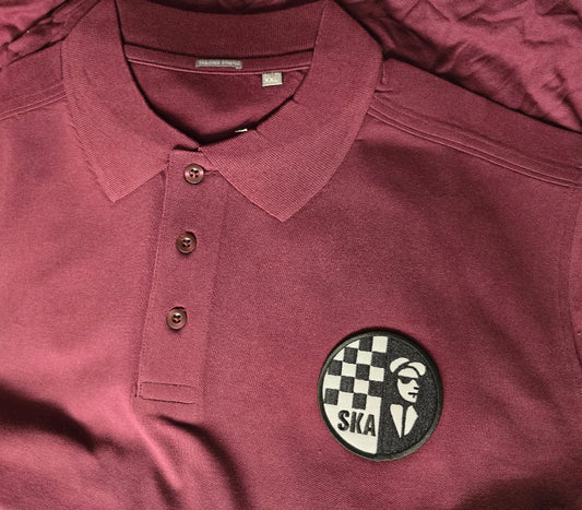 SKA 2Tone - Short Sleeve Polo Shirt - Burgundy