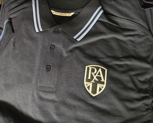 Royal Alloy Classic Fit Tipped Short Sleeve Polo Shirt - Navy/Light Blue