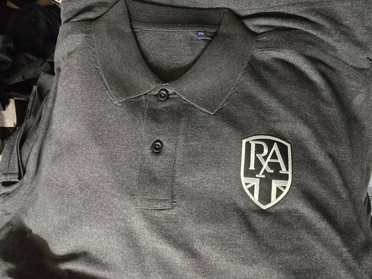 Royal Alloy Classic Fit Short Sleeve Polo Shirt - Charcoal Grey