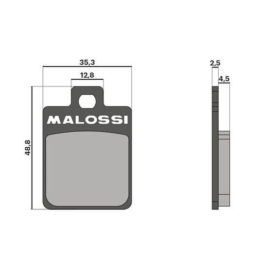 Malossi 6215006BB Sport Rear Brake Pads - Piaggio/Vespa/Lambretta
