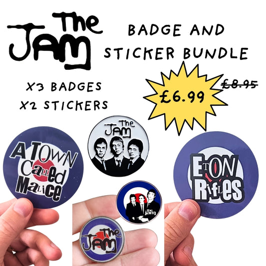The Jam - Badge & Sticker Bundle