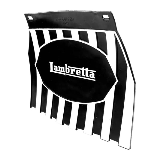 Cuppini Black/White Striped Lambretta - Scooter Mudflap