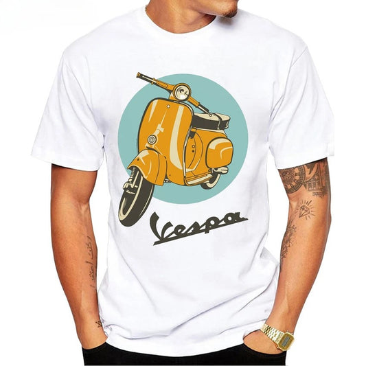 Vintage Scooter T-Shirt - Orange Vespa