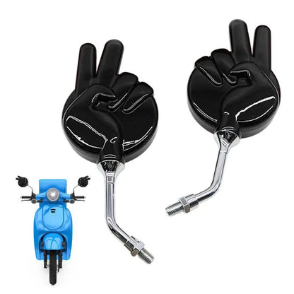 Peace Sign Scooter Wing Mirrors - Pair