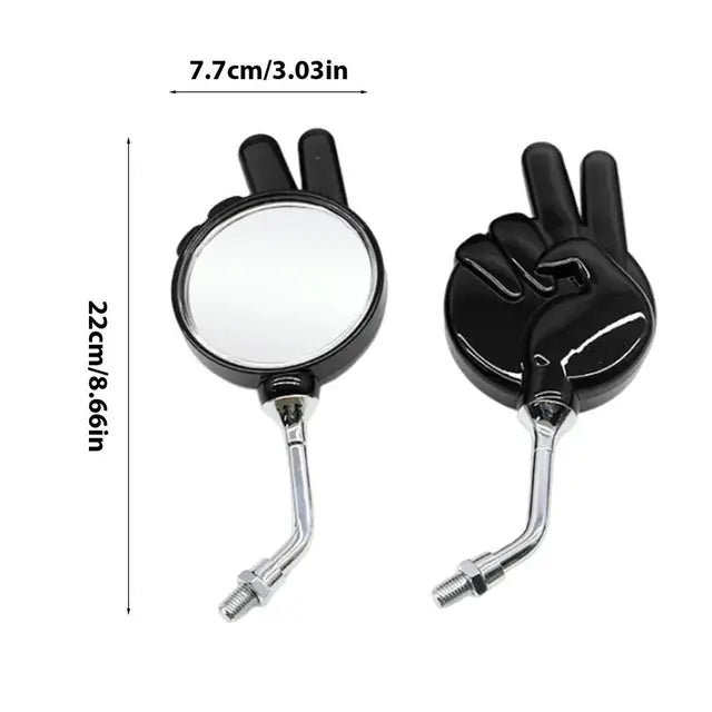 Peace Sign Scooter Wing Mirrors - Pair