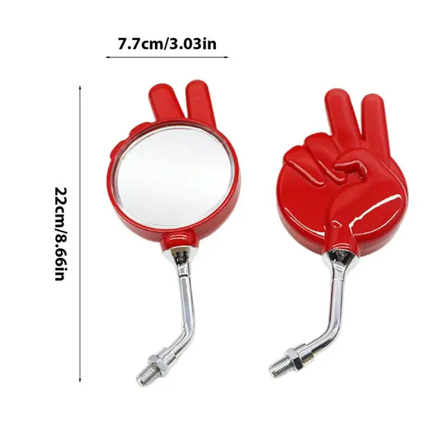 Peace Sign Scooter Wing Mirrors - Pair