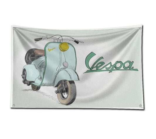 Vintage Vespa Flag 3x5ft