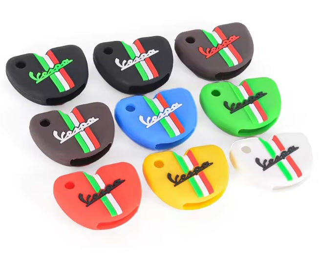 Vespa Italian Striped Key Cover - Silicone