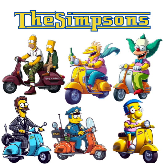 The Simpsons - Scooter Stickers