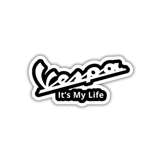 Vespa - It's My Life Vinyl Sticker 2.5"