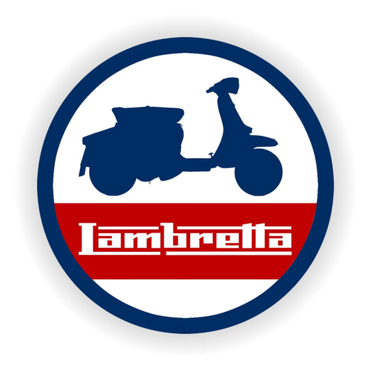 Adesivo in vinile rotondo Lambretta 2,5"