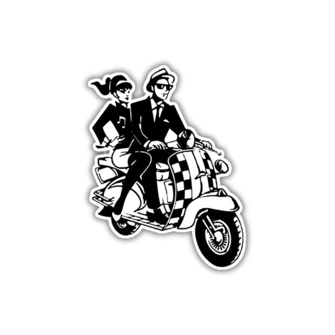 Adesivo in vinile per scooter passeggero SKA 2,5"