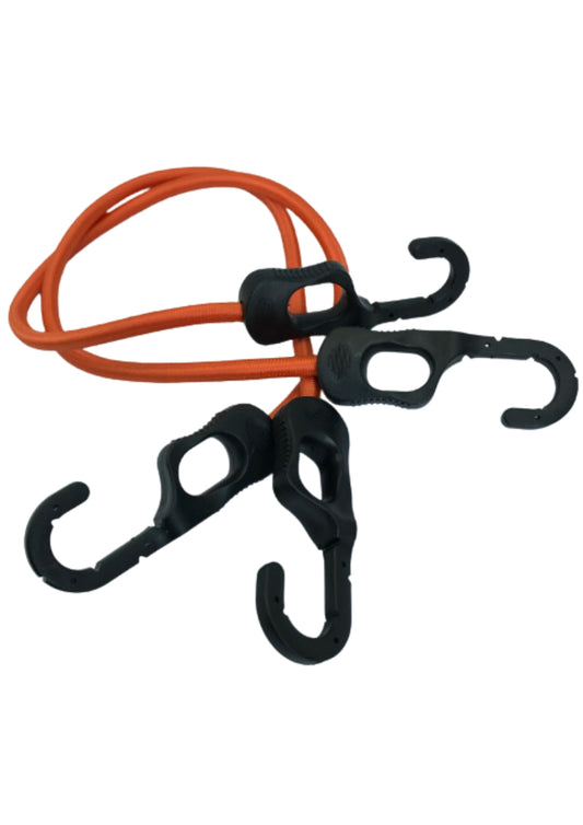 Braided Latex Hooked Luggage Bungees - Pair
