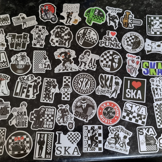10pc SKA Two Tone Sticker Pack